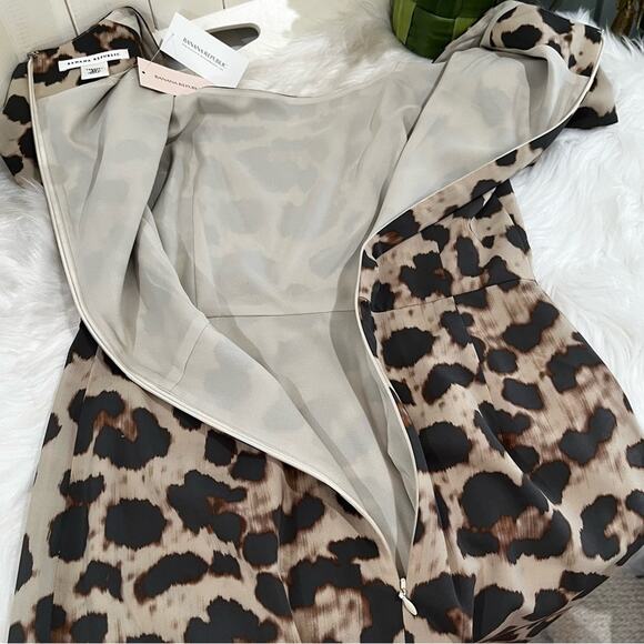 NEW Banana Republic Mad Men Tailored Career Classic Leopard Sheath Dress 2P NWT - Picture 9 of 16